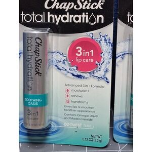 ChapStick Total Hydration Soothing Oasis 3 in 1 Lip Care Non Tinted 012 oz Tube
